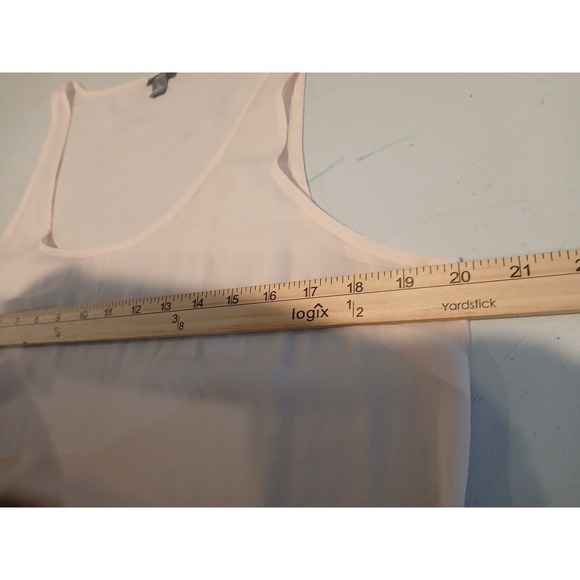 Aerie Sleeveless Drop Waist Ruffle Petal Dress Tank Peach Pink Medium Fairy Mesh - Picture 9 of 12